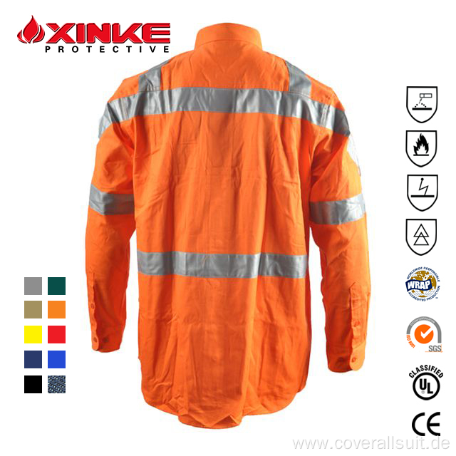 Cotton Material Long Sleeve Fire Retardant Shirts