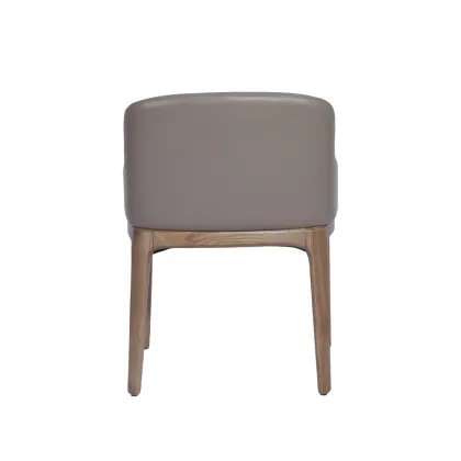 Modern Grace Wood Leather Dining Chair