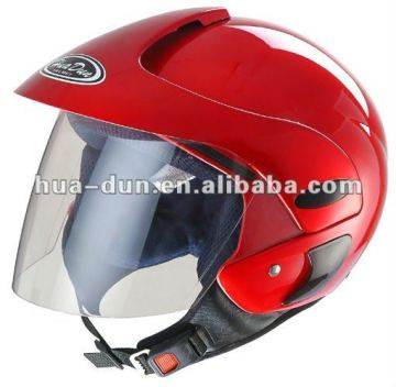 HUADUN red half face motorcycle helmet, cheap ABS helmet summer autumn HD-50S