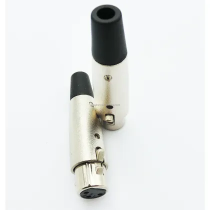 Low Profile Microphone Audio Cable with Neutrik XLR Plugs (3-Pin) and Female Connectors