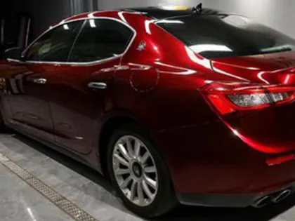 metallic gloss red dragon car wrap vinyl
