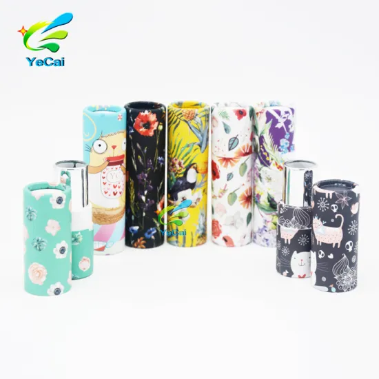 New arrival customize free design cylinder packaging paper tube for lip balm