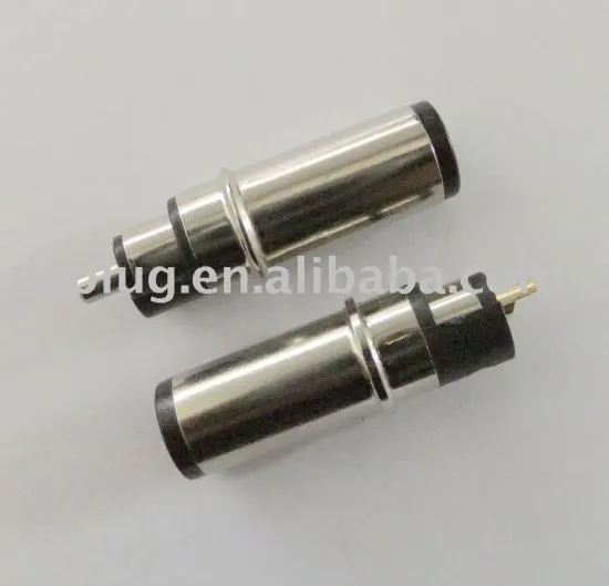 nickel plated, POM black plastic, OD 7.4mm, ID 5.0mm, central pin size 0.6mm, 28.0L, 7406 dc female jack socket