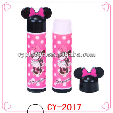 Lovely lip balm tube with Mickey cap,empty lipbalm tubewith Model CY-2017