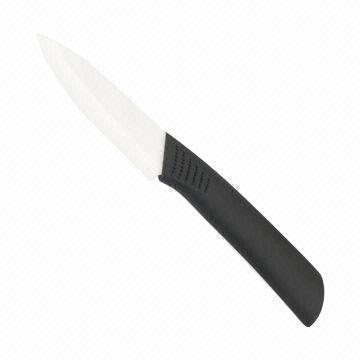 3-inch Ceramic Knife with White Blade, ABS + TPR Color Handle and Outstanding Sharpness