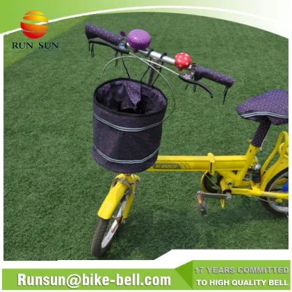 2016 Excellent supplier wholesale bicycle basket polyester convenient shopping bike basket