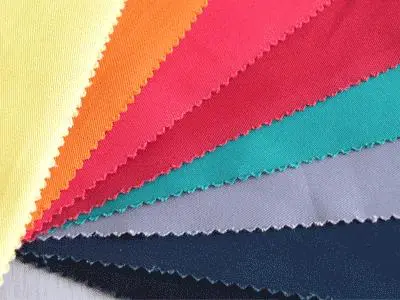 Dyed textile polyester /cotton