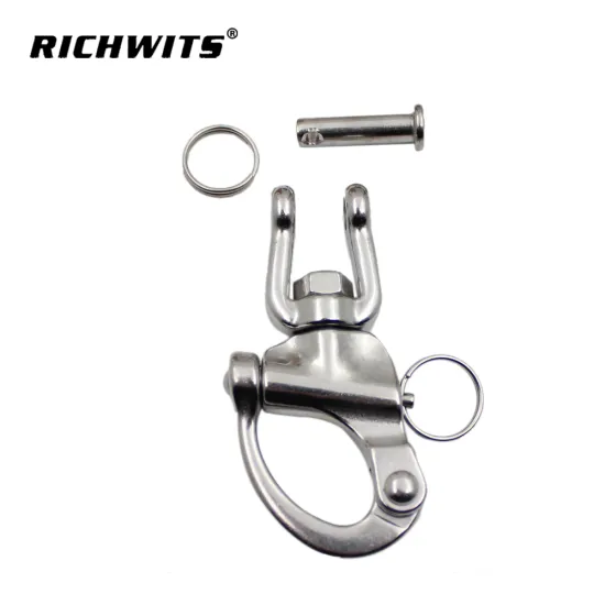 Stainless Steel Marine Hardware Mini Swivel Jaw Eye Snap Shackle For Sailboat
