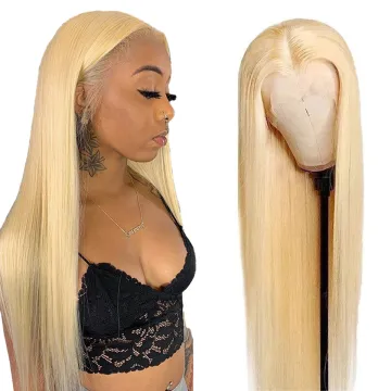 Raw European Natural 613 Blonde Cuticle Aligned Human Hair Piece Hd Full Lace Wig,Brazilian Thin Swiss Hd Lace Wig Virgin Hair