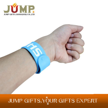 Cheapest silicone wristband, hot selling led slap bracelet