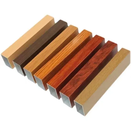 Wood Grain Rectangle Square Aluminum Alloy Pipe Tube