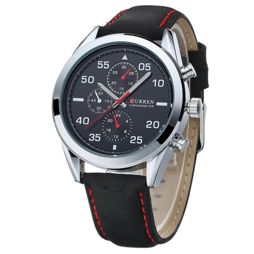 Promotion CURREN Leather Color Band Watch men