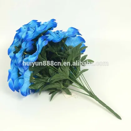 Decorative artificial flowers orchid bouquet glossy fabric seven petals orchid flowers