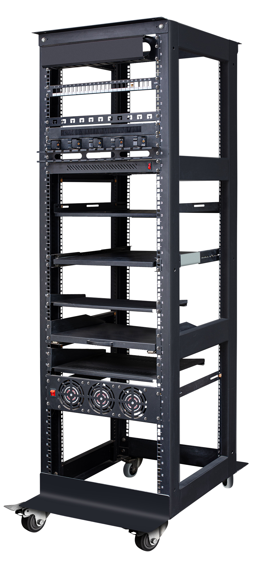 Fabbricazione e assemblaggio di contenitori per server in rack aperti in metallo