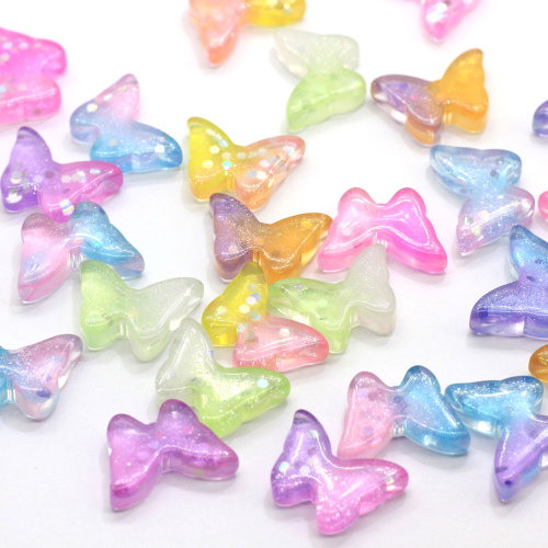 Pretty Artificial Butterfly Resin Beads DIY Decoration Charms For Hair Clip Ornament Scrapbook Making κρεμαστά