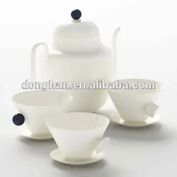 high quality white porcelain tea set