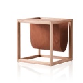 Elegant High End Leather Wood Side Tables