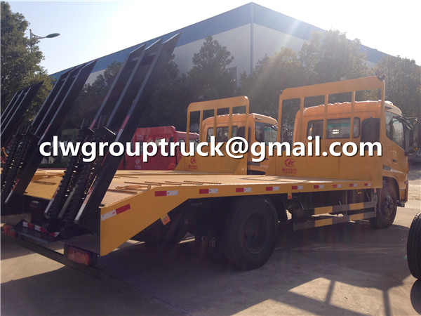 Flatbed Trailer Truck a Profile