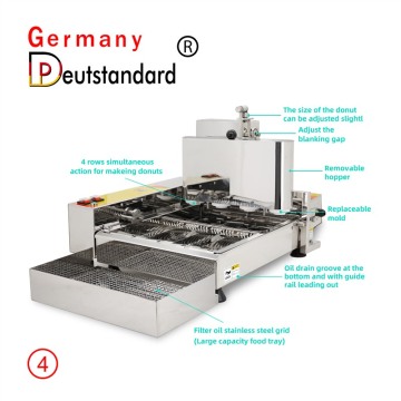 4 Linie Donut Maker halbautomatische Donut-Maschine