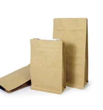 Custom Printing Biodegradable Kraft Paper Bag & PLA Zipper Coffee Pouch