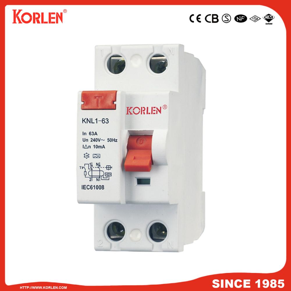 63A 1p+N 3p+N Leakage Residual Current Circuit Breaker