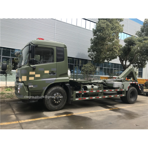 Dongfeng hook arm garbage truck to collected waste