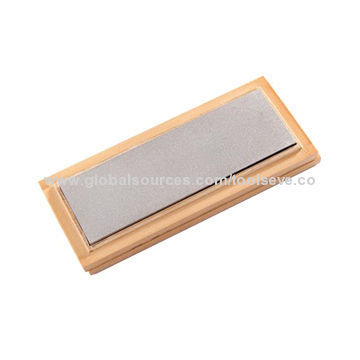 Four side diamond bench stone, measures 1x3x1/4 and 2x6x1/4"