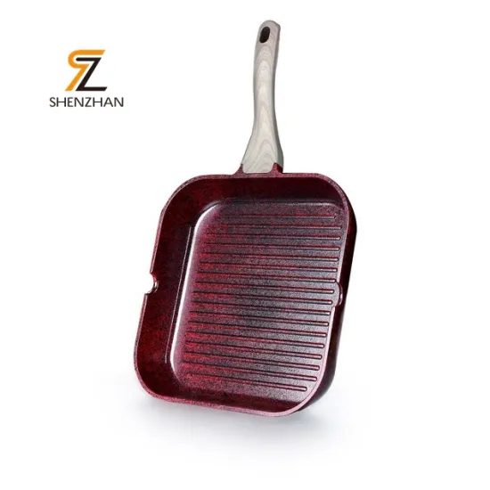 Wholesale Non-Stick Square Grill Pans: Customizable Die-Cast Aluminum Breakfast Frying Pan