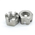 Inch hexagonal slotted nut M8 Din935