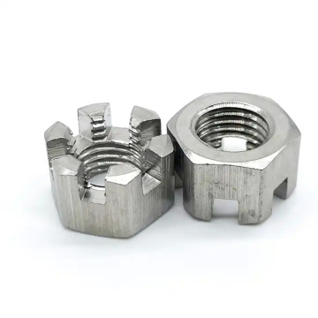 304 Hexagon Slotted Nut