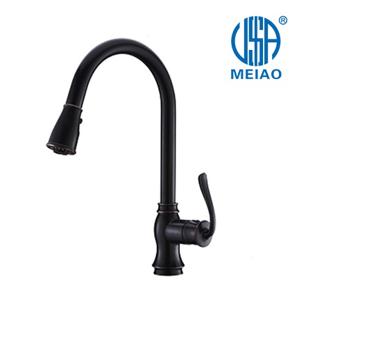 Faucet din oțel inoxidabil design negru de bucătărie