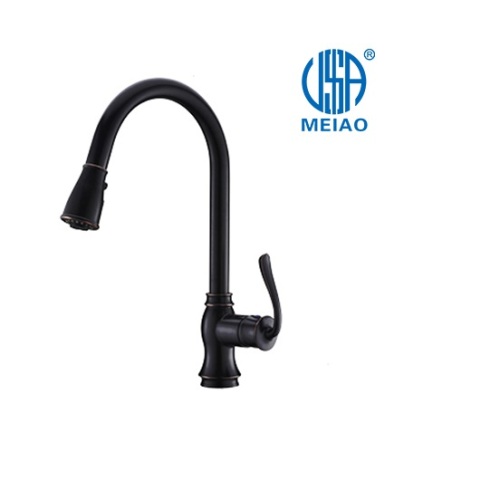 Faucet din oțel inoxidabil design negru de bucătărie