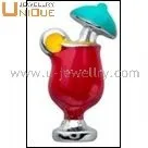 China custom metal charm, allry wine charm