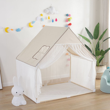 Tenda da letto da gioco per interni in tela di cotone per bambini