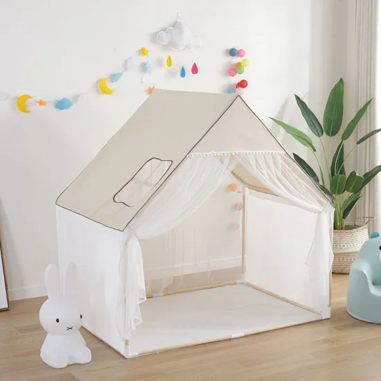 Cotton Canvas Indoor Play Bed Tent For Kids