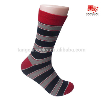 MSP-04 Haining Tangcai Fashion quality stripe men's dress socks/strip men socks for dress