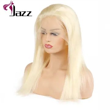 Blonde real Brazilian virgin human hair lace front wig