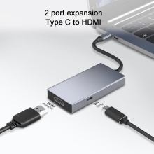 2 in 1 USB Cハブドッキングステーション