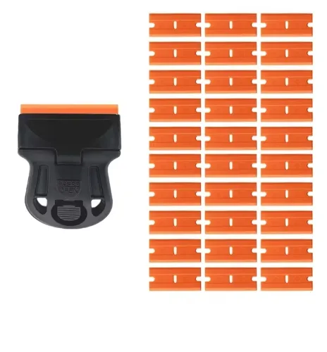 30-Piece Set: Metal and Plastic Blades, Safety Razors, Scrapers, Glue Knives, Glass Cleaners, Replacement Carbon Steel Blades, and Floor Cleaning Tools