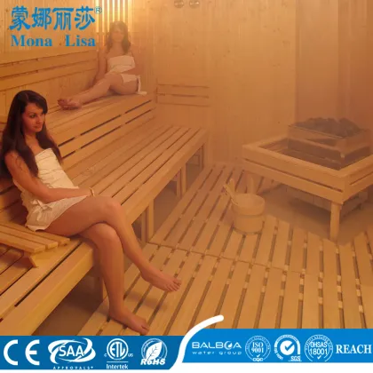 Cedar Wood Dry Sauna Cabinet M-6041 Modern Design Tempered Glass Saunas