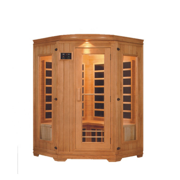 Fabriklieferant Indoor freistehende massive Holz 2 Personen trockener Dampf Sauna Raum