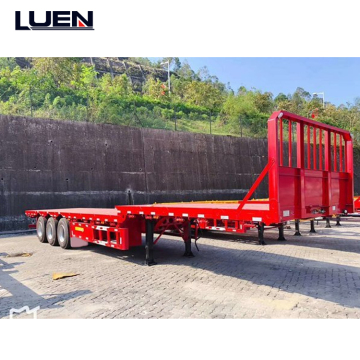Used 3-Axle 40ft Flatbed Semi-Trailer for Farm Transport in China
