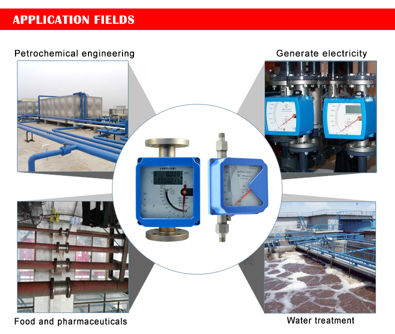 Metal tube float flow meter