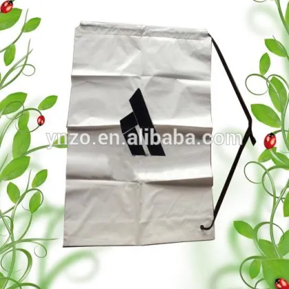 Plastic duffle bag---drawstring bag style