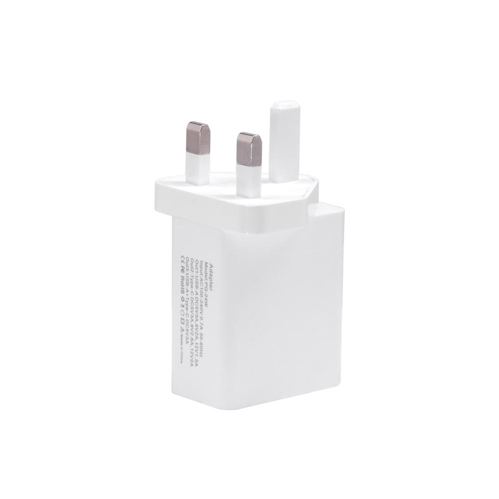 PQ-24W QC3.0 Quick Charger in UK Plug Adapter