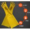 Yellow rubber Long greaseproof gloves 60cm