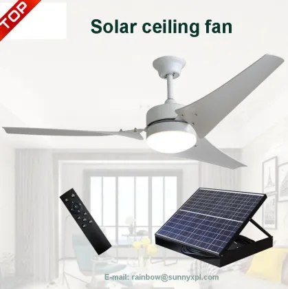 60 Inch 40W Solar-Powered Ceiling Fan for Home Appliances