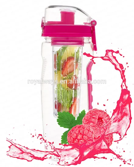 colorful new design sports fruit infusing water bottle