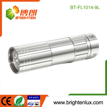 VENDITA CALDA DI FACTORIA OEM Best 3*batteria AAA utilizzata 9 LED MINI Flasona a LED in alluminio economico