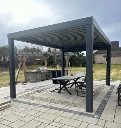 Wholesale Electric Waterproof Black Aluminum Outdoor Pergola - Factory Price